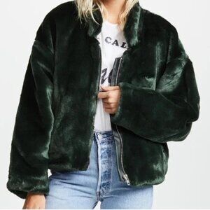 Free People Faux Fur Bomber Jacket